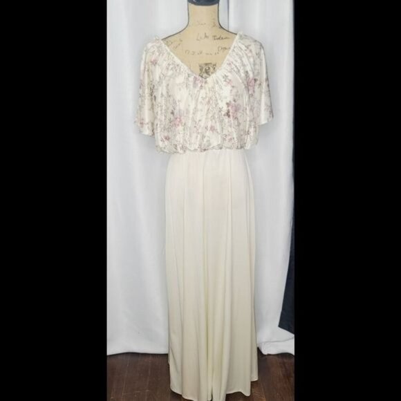 Vintage Dresses & Skirts - Vintage 70s Romantic Floral Cottagecore Maxi Dress
